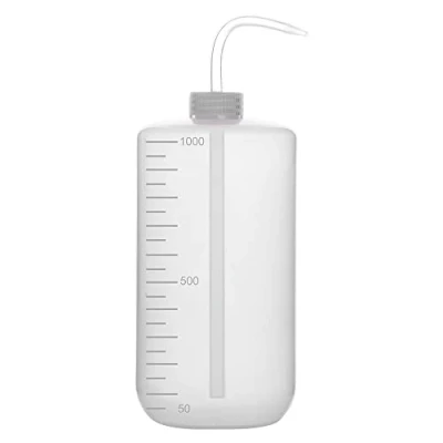 Immagine di Labasics Chimico Bottiglia di Lavaggio, Confezione da 1 Sicurezza in Plastica Lavaggio Laboratorio, LDPE a Bocca Stretta, 1000 ml (8 oz)/1