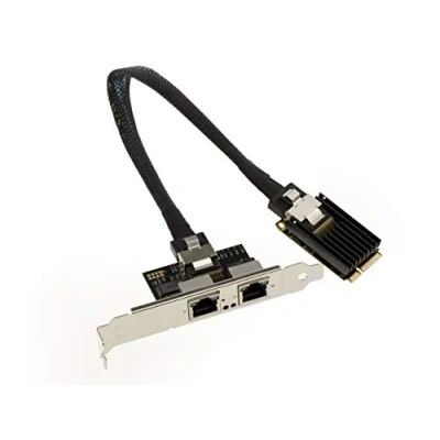 Immagine di KALEA INFORMATIQUE Scheda Mini PCI EXPRESS (MiniPCIE) 2 PORTI RJ45 LAN GIGABIT ethernet con chipset Intel I350 mPCIe NIC 10/100 / 1000