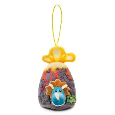 Immagine di NICI peluche dino Cerastupsy Petrol 12cm 2in1 in un vulcano per bambine, bambini e neonati, con anello 49462