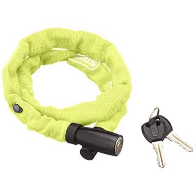 Immagine di ABUS lucchetto a catena 1500 Web per bicicletta in acciaio speciale rotonda di 4 mm spessore livello sicurezza 3 60 cm giallo/verde