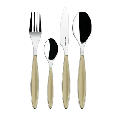 Immagine di Guzzini Feeling, Set 24 Posate Colorate Sabbia, 15.8 x 7.5 h25.5 cm 23000039