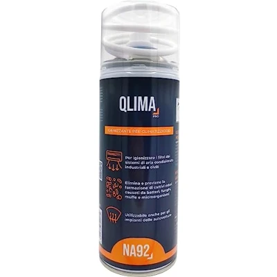 Immagine di QLIMA Igienizzante e Sanificante per Climatizzatore Sistemi di Aria Condizionata Casa, Ufficio, Auto Camper 400ML NA92 PRO (1)