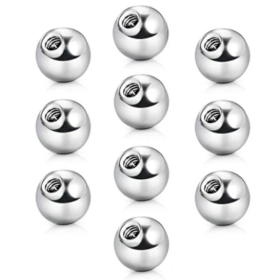 Immagine di Vcmart Palline di ricambio piercing in acciaio inossidabile 10 pezzi