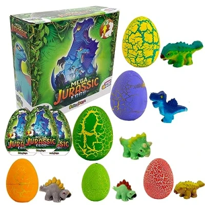 Immagine di #sbabam Funny Box Mega Jurassic Eggs, Giocattolo a Partire dai 3 Anni in su, Confezione da Pezzi, Dinosauro per Bambini Nati Uova magiche, Ideale Come Regalo