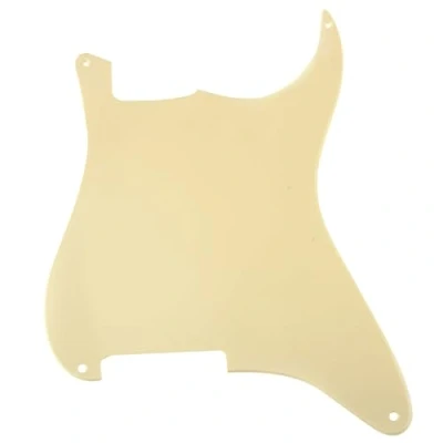Immagine di Musiclily 4 Fori Battipenna Strat Pickguard Materiale Senza per Pick Up Chitarra Elettrica Style Custom, 1 strato Crema