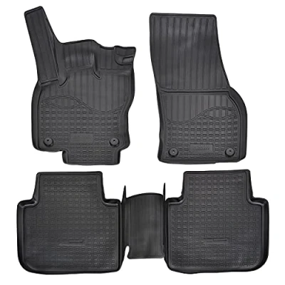 Immagine di NORM 3D Tappeti Tappetini Auto In TPE Gomma Su Misura Per Tarraco dal 2018, Kit di 4 Pezzi, Inodore Con Bordo Alto cca 5 cm, Colore Nero, Antiscivolo