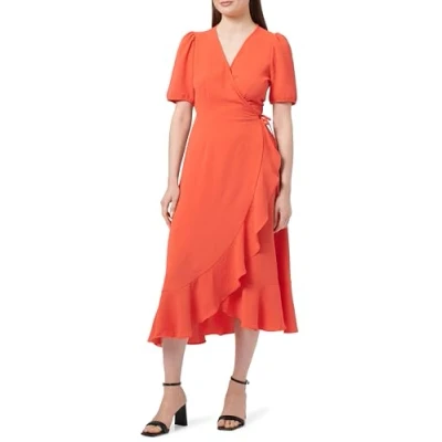 Immagine di ONLY Mette WRAP MIDI Vestito estivo, Donna, Taglia: Small, Cayenne