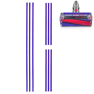 Immagine di Moupaa morbide di Peluche per Dyson V6 V7 V8 V10 V11 aspirapolvere Rullo Morbido, Parti Riparazione Domestico Spazzola Blu (3 Strisce Lunghe + 6 Corte)