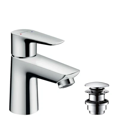 Immagine di hansgrohe Talis E Miscelatore monocomando per lavabo 80 con Push Open, cromo, 71701000