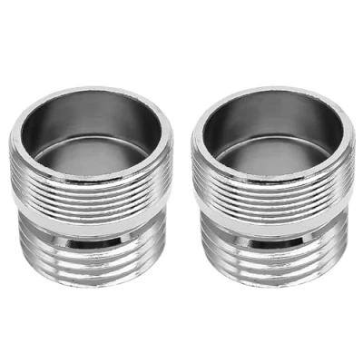 Immagine di Adattatore per rubinetto, 2 pezzi, connettore aeratore, filettatura da 1/2&quot;, in metallo massiccio, depuratore d&#039;acqua (M22 1/2&quot;)