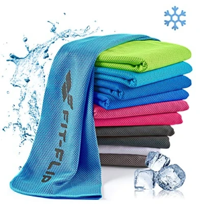 Immagine di Fit Flip Asciugamano rinfrescante 100x30cm, in Microfibra per Lo Sport Fresco, Airflip Cooling Towel, Colore: Blu, Misura: 100x30cm
