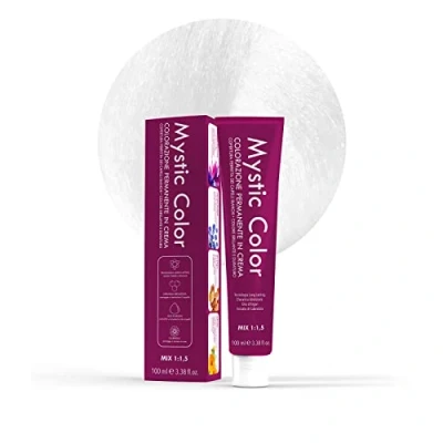 Immagine di Mystic Color Colore Superschiarente Biondo Estremo Cenere 12.1 Tinta per Capelli Colorazione Professionale in Crema Lunga Durata Con Cheratina Idrolizzata, Olio di Argan e Calendula 100 ml