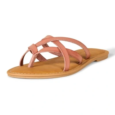 Immagine di Amazon Essentials Sandalo Slide Basso con Cinturino Donna, Rosato Opaco, 41.5 EU Larga