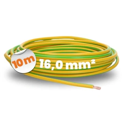 Immagine di Lapp 4520006 H07V K 16,0 mm² verde giallo, cavo di messa a terra, conduttore protezione da 16 mm2, cablaggio, flessibile, singolo in PVC, I cablaggio