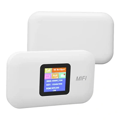 Immagine di Zunate Router WiFi Mobile, Portatile da Viaggio con Batteria 3000 mAh, Hotspot MiFi Mobile Compatibile Schede SIM Europee, Supporta 10 Connessioni di Dispositivi