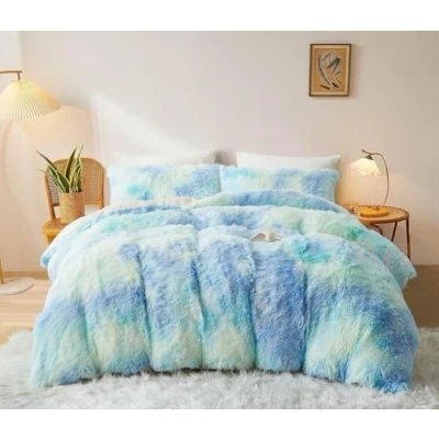 Immagine di Sacebeleu Set di 2 federe per cuscino in flanella, 40 x 80 cm, morbide, cuscino, colore blu