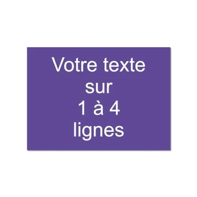 Immagine di Targhetta incisa personalizzata 1 4 linee 19,5x14cm autoadesiva, viola