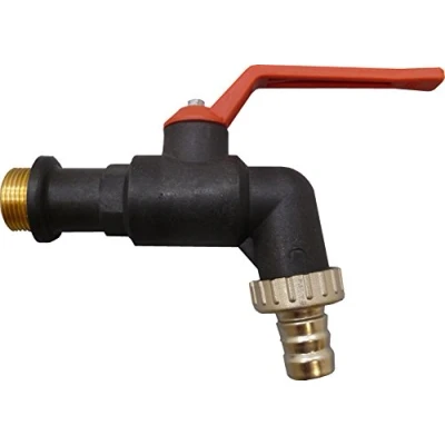 Immagine di S&amp;M 174001 Valvola di intercettazione sferica, 1/2&quot;, in Polipropilene, Colore: Nero/Rosso