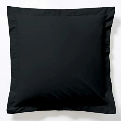 Immagine di VISION Federa per cuscino 65 x cm Colore: Nero 100% cotone Finitura con Volant Piatto