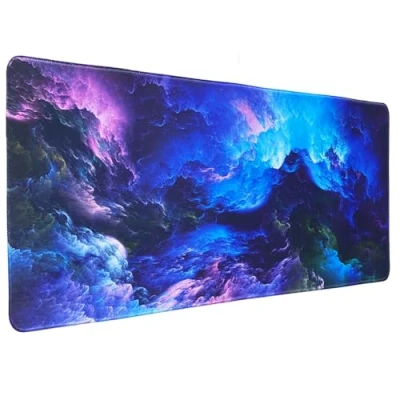 Immagine di Hosimoln Tappetino per mouse da gioco,tappetino grande Dimensioni 800x300x3mm,Tappetino computer antiscivolo e impermeabile con bordi cuciti giochi/ufficio/casa 80x30 Qicaiyun004