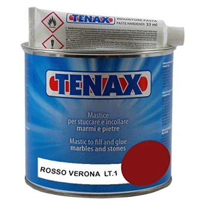 Immagine di Tenax mastice stucco per marmo di colore Rosso Verona verticale Lt.1