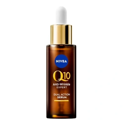 Immagine di NIVEA Siero anti età, antirughe con Q10 ammorbidisce le rughe e previene la loro nuova formazione, tonificante viso glycostop, Experte Dual Action (30 ml)