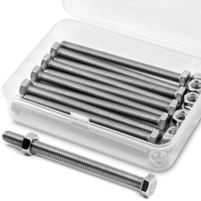 Immagine di M6 x 100mm Bullone Esagonale Bulloni e Dadi in Acciaio Inossidabile 304 Set,Viti a Macchina (Bullone 10pz, 10pz)