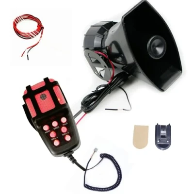 Immagine di YIYIDA Car Horn Clacson per auto Trombe 12V corno d&#039;allarme 130db di allarme7 toni Luce rossa e nera a Con Mic PA Speaker System Police Siren camion nave ecc