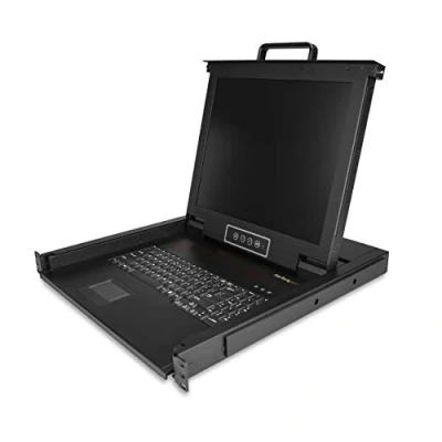 Immagine di StarTech.com Console KVM per Armadio Rack, Switch VGA, Monitor LCD 17&quot;, Montabile a Cassetto universale 1U con cavi, Supporto USB, Tastiera Inglese, 50.000 MTBF (RKCONS1701)