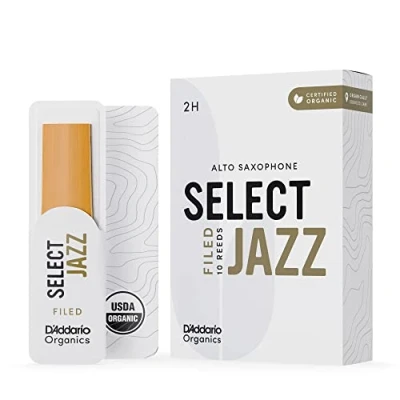 Immagine di D&#039;Addario Organic Select Jazz Filed Alto Ance per Sassofono Sax 2 Duro, 10 Pacchetto