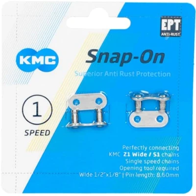Immagine di KMC S1 Snap On Link Wide, Collegamento a Scatto Unisex Adulto, Silver,
