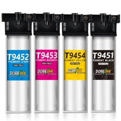 Immagine di DOREINK T9451 Sostituzione per Epson T9452 T9453 T9454 Cartucce WF C5710 Workforce Pro C5790 C5210 C5290 C5710DWF C5790DWF C5210DW C5290DW（4 Pack）