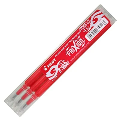 Immagine di PILOT [5 Pack] Frixion Ball Clicker Refill,Cariche 0,7mm, Colore Rosso, 3 set x 5 Confezioni, Totale 15 Pezzi (15)