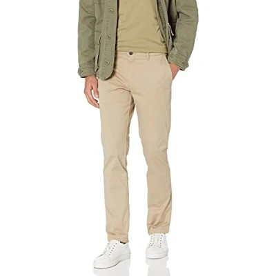 Immagine di Amazon Essentials Chino Elasticizzati Comodi Slavati Skinny (in precedenza Goodthreads) Uomo, Marrone Kaki Chiaro, 38W / 30L