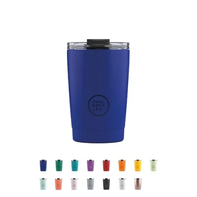 Immagine di Cool Bottles Tumbler Bicchiere Termico in Acciaio Inossidabile 330 ml Vivid Blue Tazza da Caffè Coperchio Ermetico Bevande Fredde 10 ore e Calde 5 Finitura Antimacchia