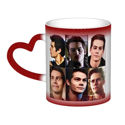 Immagine di LOUJIN Dylan O&#039;Brien Tazza da caffè in ceramica sensibile al calore del cielo stellato che cambia colore, con sistema solare