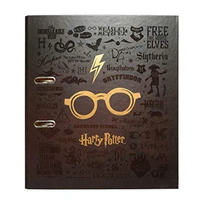 Immagine di Grupo Erik: Raccoglitore a leva A4 Harry Potter, 2 anelli A4, copertina rigida, 33,5 x 28,5 7cm, Registratore Raccoglitore, Cartella Portadocumenti, HP