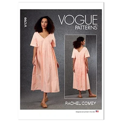 Immagine di Vogue Patterns V1799Y Cartamodello per Abito a Y (XS S M), Carta