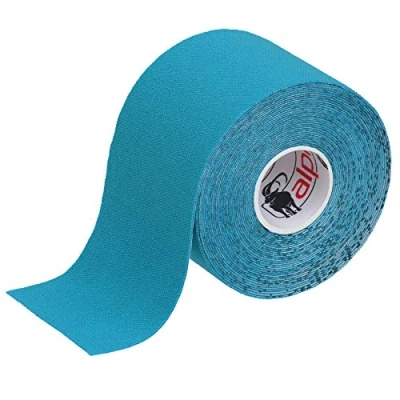 Immagine di ALPIDEX Nastro Kinesiologico Tanti Colori 1/3/ 6/12 Rotoli 5 m x 5,0 cm E Book Esempi Applicazione Tape Muscolare Cerotto, Colore:luce blu, Quantità:1 rotolo