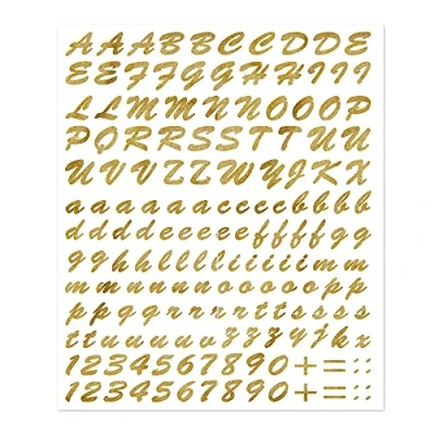 Immagine di 4R Quattroerre.it 1250 Kit Lettere Adesive, Oro