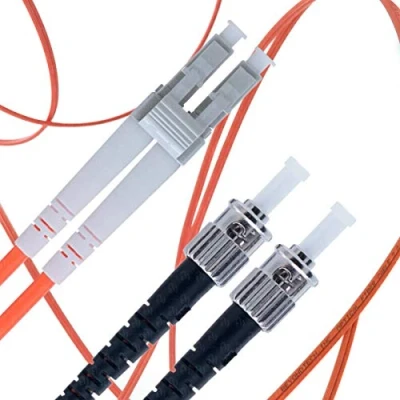 Immagine di BEYONDTECH Cavo Fibra Ottica LC a ST OM2 Multimodale Duplex (2 Metri) di Fibre Ottiche UPC/UPC 50/125 (LSZH)
