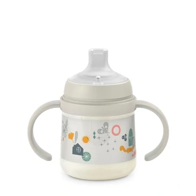 Immagine di Suavinex, borraccia per bambini, con beccuccio morbido in silicone, sistema anticolico, bambini maniglie, a prova di perdite, compatibile lavastoviglie, 6 mesi, 150 ml,