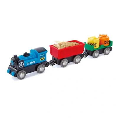 Immagine di Hape E3720 Battery Powered Rolling Stock Train Set Wooden Track Accessories, dai 3 ai 99 anni, Blu