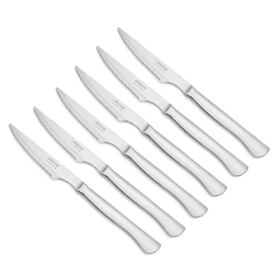 Immagine di Arcos Coltelleria da Tavola Set di coltelli Bistecca 6 Pezzi Monoblocco Unipezzo 110 mm Colore Argento