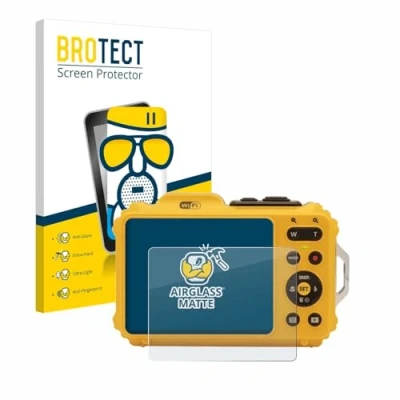 Immagine di brotect Pellicola Vetro Opaca per Kodak Pixpro WPZ2 Protezione Schermo [Anti Riflesso, Durezza 9H]
