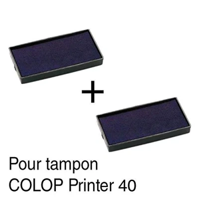 Immagine di Tampone di inchiostro per timbro COLOP Printer 40, 59 x 23 mm, 2 pezzi blu