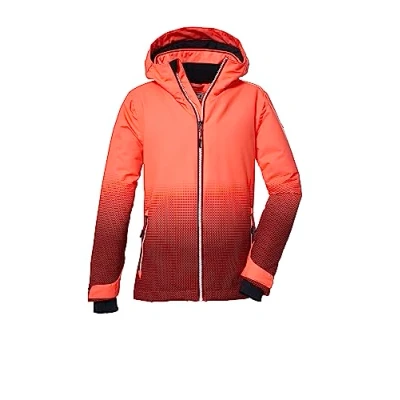 Immagine di killtec Ragazze Giacca da sci impermeabile/giacca funzionale con cappuccio e ghetta antineve KSW 183 GRLS SKI JCKT, coral, 140, 39905 000