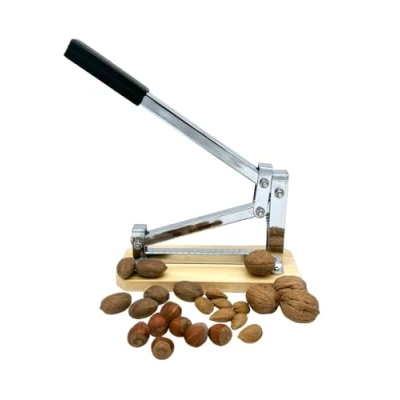 Immagine di Pelamatic RAM 002 Schiaccianoci Manuale in Ferro e Legno per Frutta Secca Adatto a Noci, Mandorle, Pistacchi Resistente Regolabile