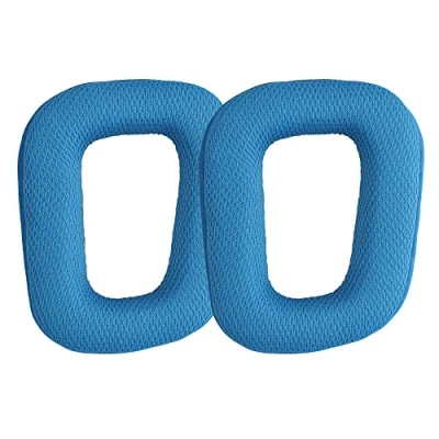 Immagine di kwmobile 2x Cuscinetto Cuffie Compatibile con Logitech G430 / G35 G930 F450 Pad Cuscinetti Ricambio Over Ear Simil Pelle blu
