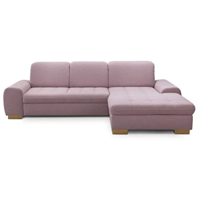 Immagine di CAVADORE Lexi Angolo, ingegnerizzato Materiale: Legno Poliuretano Tessuto, Rosa Antico, INKL. Kopfteilverstellung